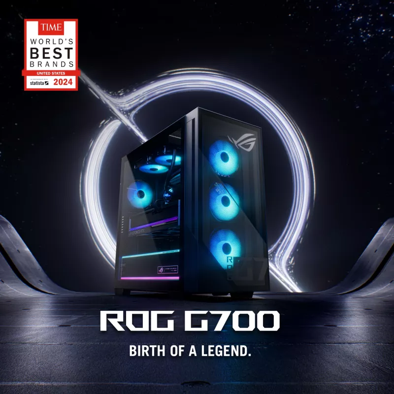 ASUS ROG G700 GM700TZ-R8400F004WS AMD Ryzen™ 5 8400F 32 GB DDR5-SDRAM 1 TB SSD NVIDIA GeForce RTX 5060 Ti Windows 11 Home bokštinis kompiuteris, juodas