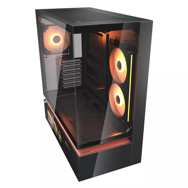 Cougar CFV235 Vision Midi Tower PC korpusas, ARGB, 9,16 colio LCD (1920×462), grūdintas stiklas, juodas