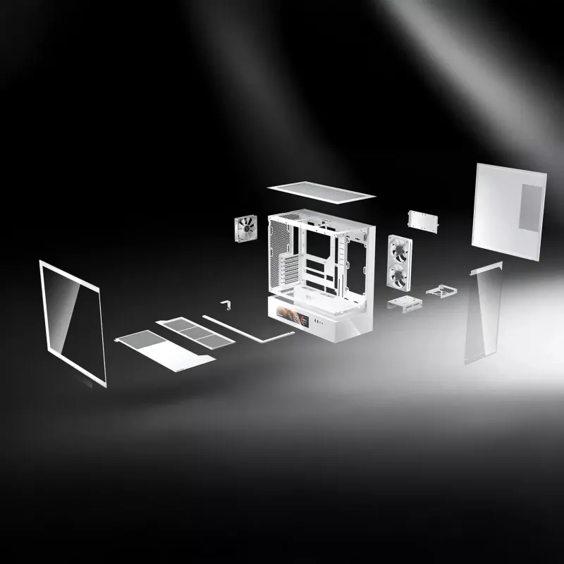 Cougar CFV235 Vision Midi Tower PC korpusas, ARGB, 9,16 colio LCD (1920×462), grūdintas stiklas, juodas