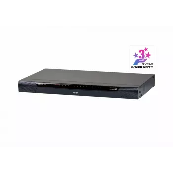 ATEN 16 prievadų 2 magistralių CAT5e/6 KVM per IP jungiklis, LUC (nešiojamojo kompiuterio USB konsolė), su garso ir virtualios laikmenos palaikymu