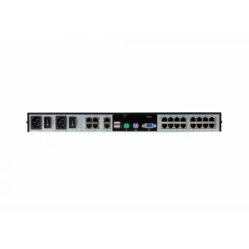 ATEN 16 prievadų 2 magistralių CAT5e/6 KVM per IP jungiklis, LUC (nešiojamojo kompiuterio USB konsolė), su garso ir virtualios laikmenos palaikymu