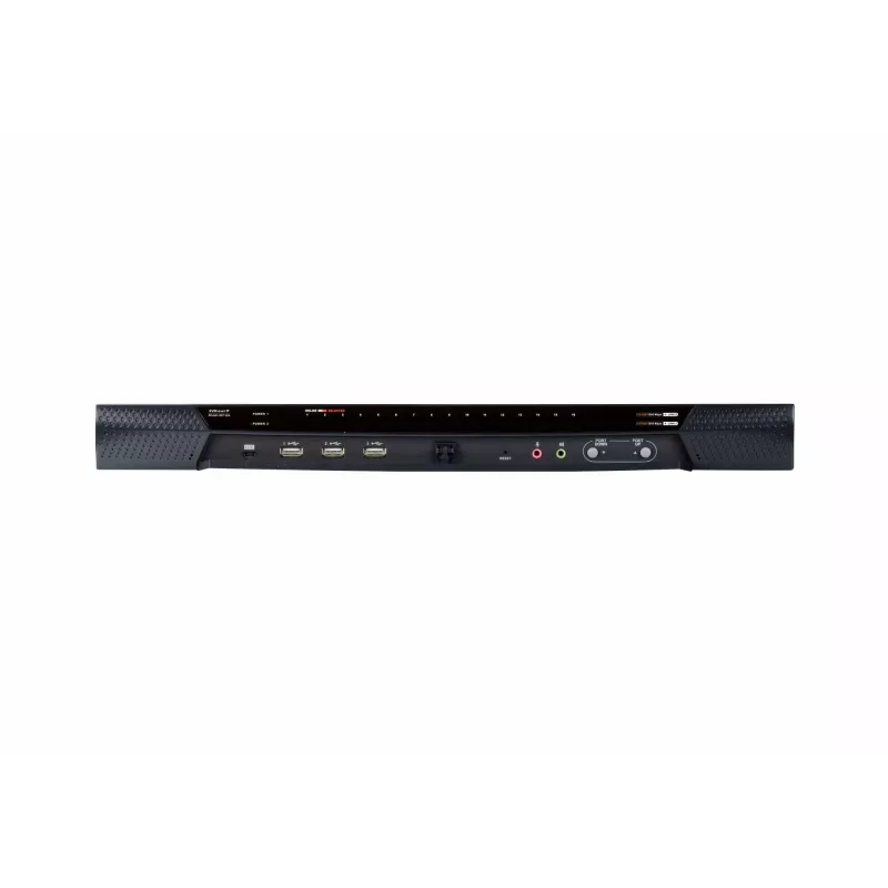 ATEN 16 prievadų 2 magistralių CAT5e/6 KVM per IP jungiklis, LUC (nešiojamojo kompiuterio USB konsolė), su garso ir virtualios laikmenos palaikymu