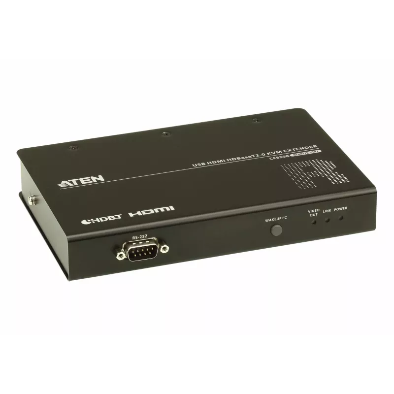 ATEN USB HDMI HDBaseT2.0 KVM plėtinys / nuotolinis imtuvas, laidinis, 100 m, Cat5e, Cat6, Cat6a, 4096 x 2160 pikseliai, juoda