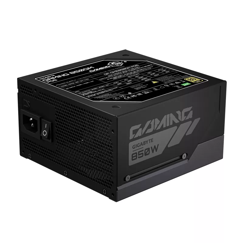 GIGABYTE GAMING 850GM PG5 maitinimo blokas - PCIe 5.1, 80 PLUS Gold, visiškai modulinė konstrukcija, 135 mm ventiliatorius, suderinamas su ATX 3.1, ES kištukas