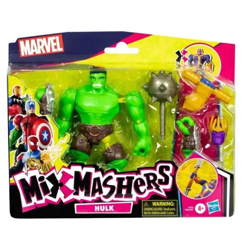 HASBRO Marvel MixMashers Avengers Hulk Mix-&-Match veiksmo figūrėlė, įvairiaspalvė, skirtas 4 metų ir vyresniems
