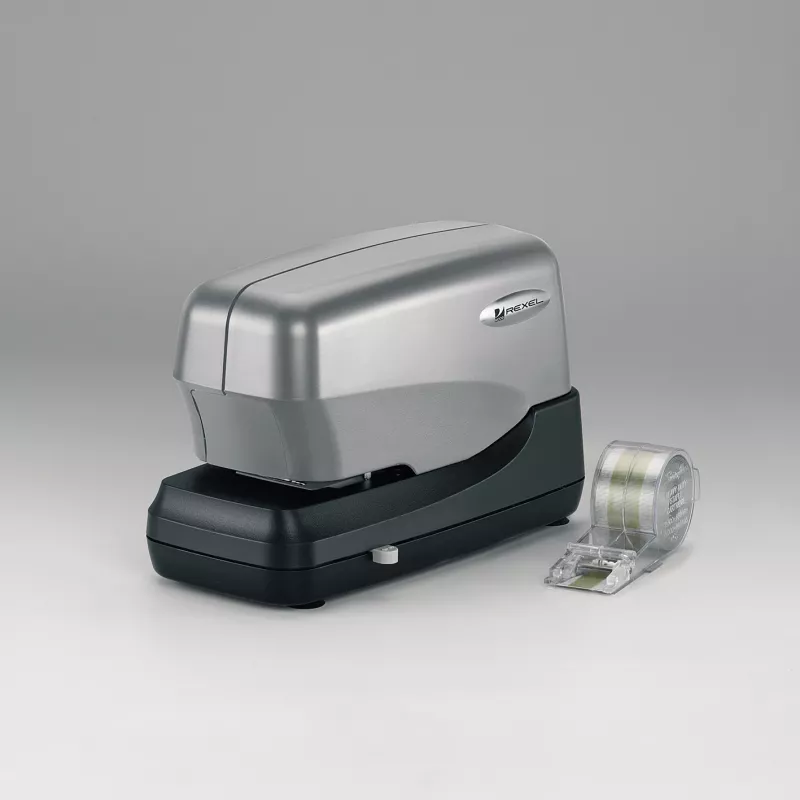 “Rexel Stella70” elektrinis kasetinis segiklis ES, 70 lapų, Galinis, 5000 segių, Juoda, Sidabrinė, 259 mm, 372 mm