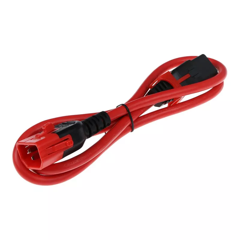 ACT maitinimo laidas C13 IEC Lock+ - C14 IEC Lock dvigubas užraktas raudonas 0,50 m, PC3613