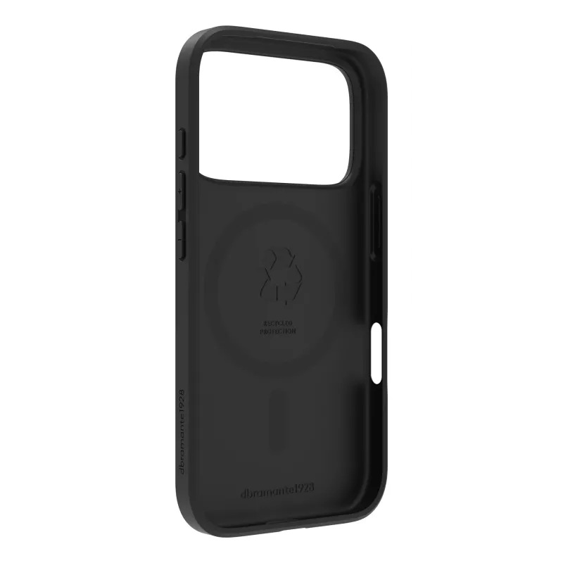 Apsauginis galinis dangtelis dbramante1928 Nuuk Pro MS, skirtas Apple iPhone 17 Pro — suderinamas su MagSafe, plastikinis, juodas