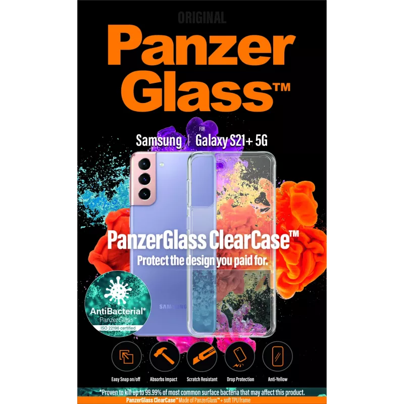 PanzerGlass ® ClearCase™ Samsung Galaxy S21 Plus 5G, Dėklas, Samsung, Samsung - Galaxy S21+, Skaidrus