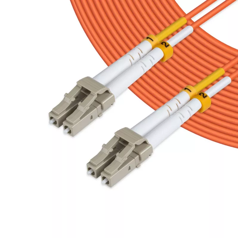 Skaidulinis optinis komutacinis kabelis MicroConnect FIB442015-2 OM2 50/125 15 m LC–LC oranžinis pilnas dvipusis