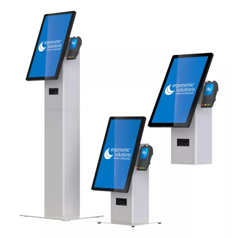 Kiosko rinkinys Ergonomic Solutions SpacePole Mini Kiosk Countertop Juoda Metal