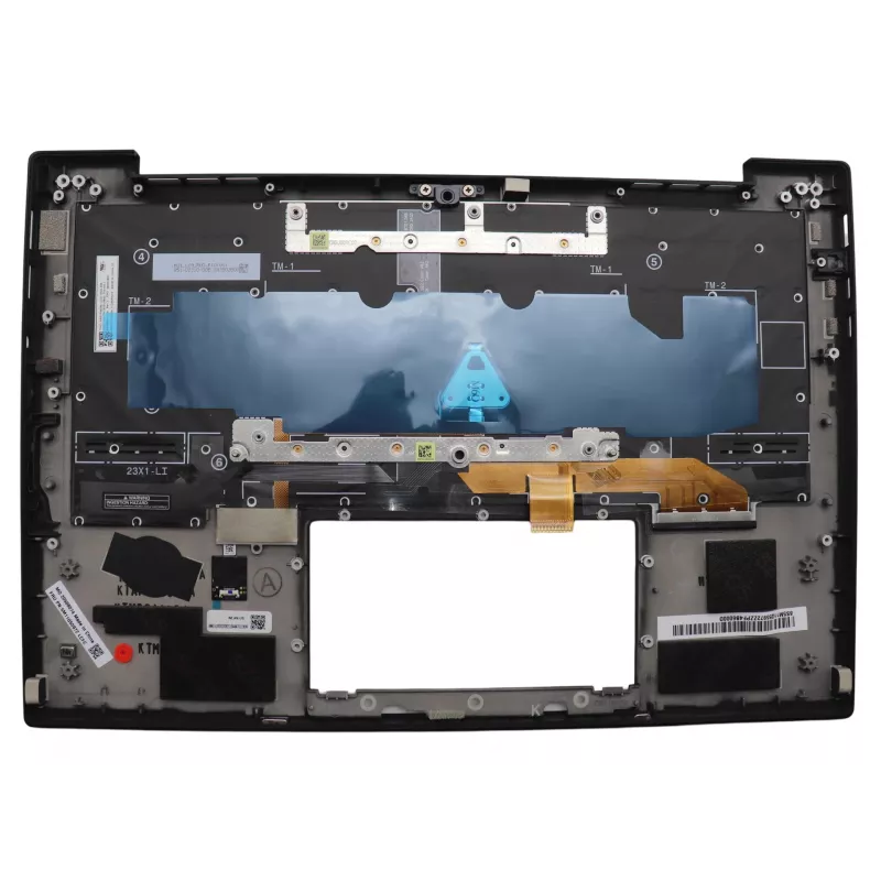 Nešiojamojo kompiuterio atsarginė dalis Dangtis ir apšviečiama klaviatūra, skirta Lenovo ThinkPad X1 Carbon Gen 13 (modelis 5M11Q55957), juoda/daugiaspalvė