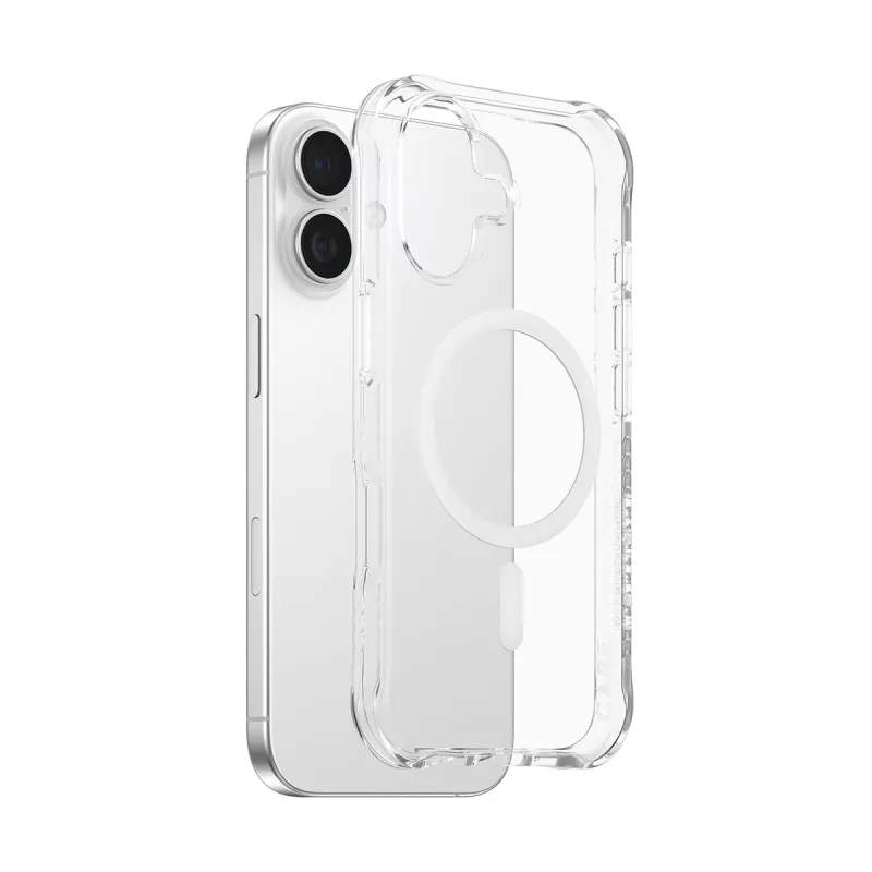 PanzerGlass CARE™ by ® Samba Case permatomas su baltu MagSafe iPhone 17 | Didmeninė pakuotė