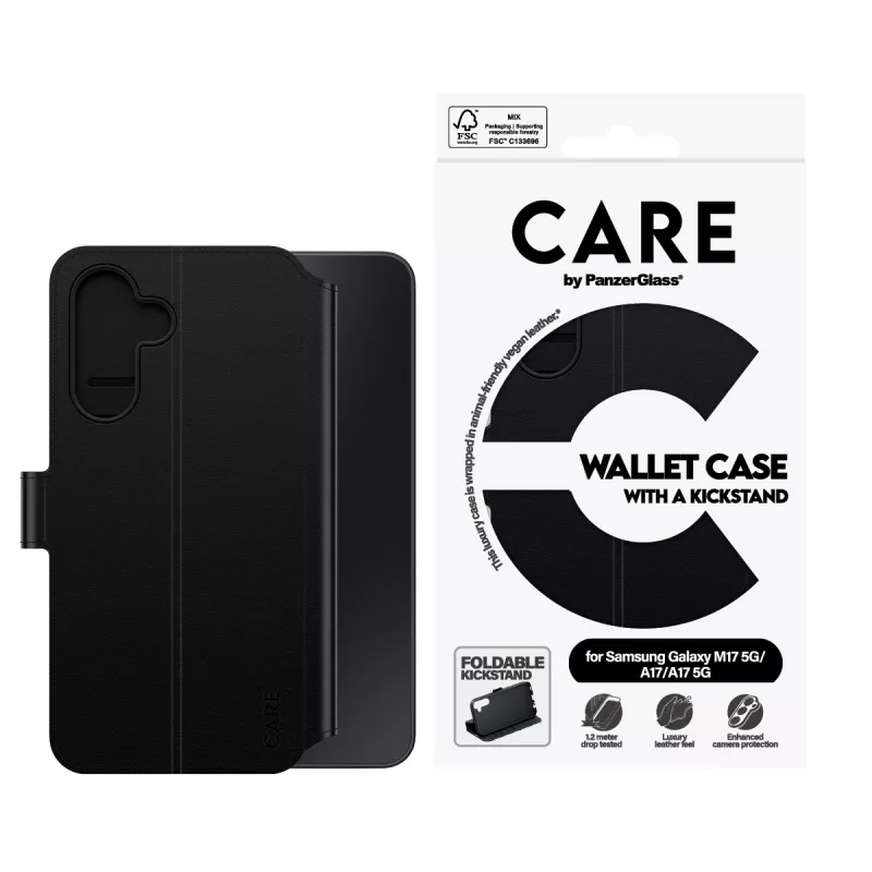 PanzerGlass CARE™ by ® Piniginės tipo dėklas su atrama Samsung Galaxy M17 5G | A17 | A17 5G