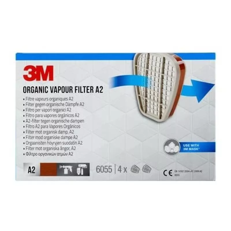 3M 6055 Dujų ir garų kasetė 4 vnt.