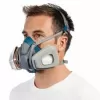 Pusės veido oro valymo respiratorius 3M 6502QLPRO — pusveidis, mėlynas/pilkas, greito sujungimo