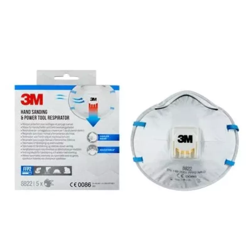 3M 8822PRO5 daugkartinis respiratorius FFP2 Pusės veido respiratorius Orą valantis respiratorius
