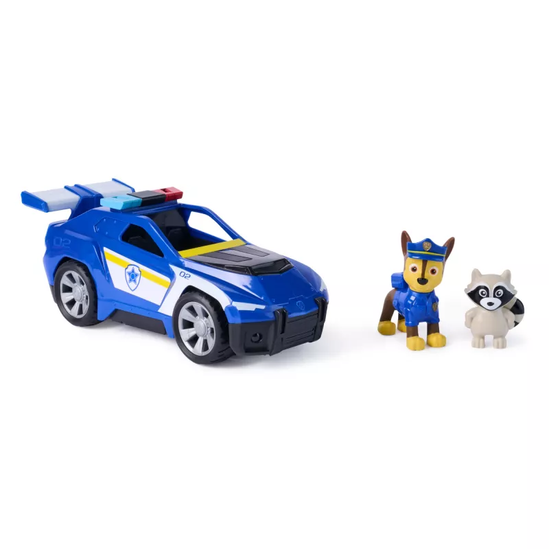 PAW Patrol: Search & Rescue, Chase Rescue Cruiser automobilis su 2 figūrėlėmis, policijos automobilio žaislas su atitraukimo ir paleidimo veiksmu, vaikiški žaislai berniukams ir mergaitėms nuo 3 metų
