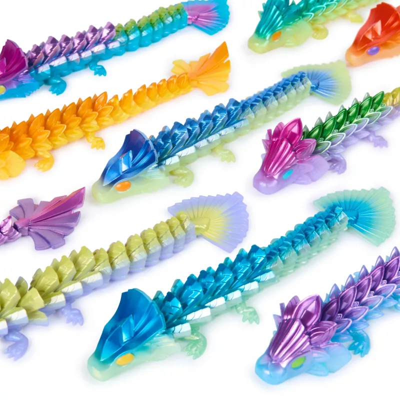 CrystaLynx Dragons, 9-inch Collectible Articulated Dragon Toy Figure for Kids & Adults, Blind Box, Fidget Toys for Home Office & Desk Decor (Styles May Vary)