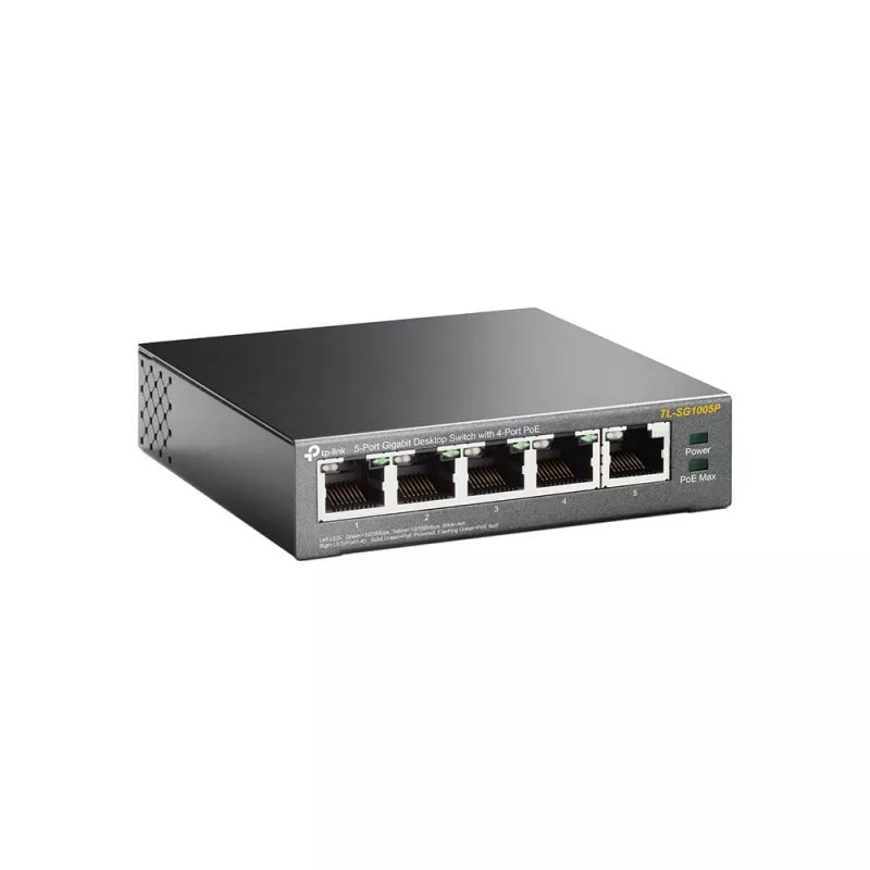 TP-Link 5 prievadų gigabitinis stalinis PoE komutatorius su 4 prievadais, nevaldomas, Gigabit Ethernet (10/100/1000), maitinimas per Ethernet (PoE)