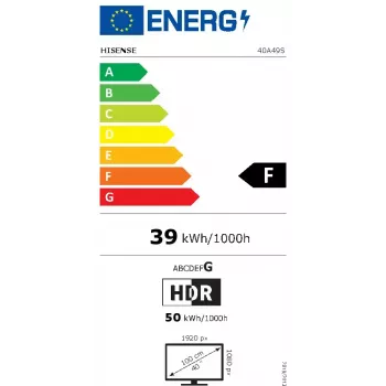 LED TV Hisense 40A49S 40 colių (100 cm) HD Feature TV, juodas