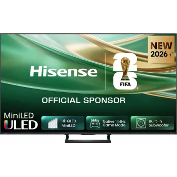 TV Hisense 55E8S 55 coliai (139,7 cm) QLED Mini LED 4K Ultra HD Smart TV HomeOS Wi‑Fi Pilka 400 cd/m²