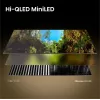 Televizorius Hisense 85E68S 65 colių ULED MiniLED UltraHD/4K, trigubas imtuvas, 144 Hz skydelis, įmontuotas žemų dažnių garsiakalbis