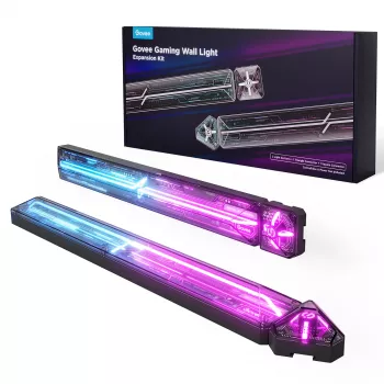 Išmaniosios žaidimų sieninės šviesos išplėtimo rinkinys Govee H10630A5 — 2 vamzdeliai su kvadratinėmis ir trikampėmis jungtimis, Wi‑Fi/Bluetooth, 36V įvestis
