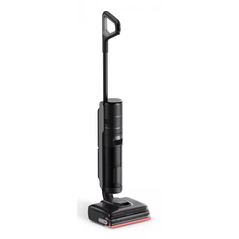 2-in-1 stick vacuum Dreame H15 Mix — maitinamas baterijomis sausas ir šlapias valymas, 400 W, 23 000 Pa, trigubas kraštų šepetys, juoda