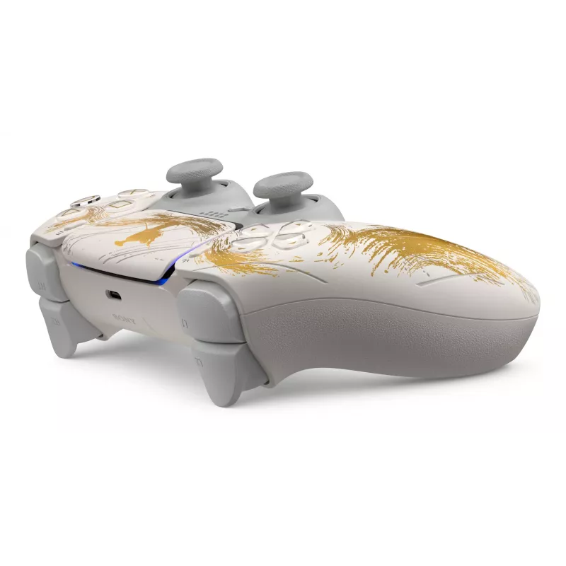 Sony DualSense belaidis valdiklis – Ghost of Yōtei Gold Limited Edition, auksinis, baltas, Bluetooth/USB žaidimų pultas, analoginis / skaitmeninis, Android, MAC, PC, PlayStation 5, iOS