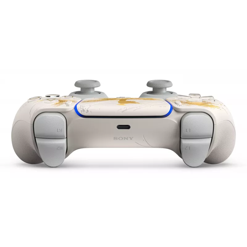 Sony DualSense belaidis valdiklis – Ghost of Yōtei Gold Limited Edition, auksinis, baltas, Bluetooth/USB žaidimų pultas, analoginis / skaitmeninis, Android, MAC, PC, PlayStation 5, iOS