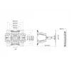 Sieninis laikiklis MULTIBRACKETS M VESA Flexarm Full Motion Dual 400x400 40–70 colių ekranams, 45 kg, juodas