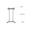 Multibrackets M motorizuotas grindų stovas 60 kg juodas Maks. svoris 60 kg Min. ekranas 94 cm Maks. ekranas 2,29 m