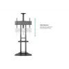 Grindų stovas MULTIBRACKETS Public Floorbase Basic 180 reguliuojamo aukščio 1350–1650 mm