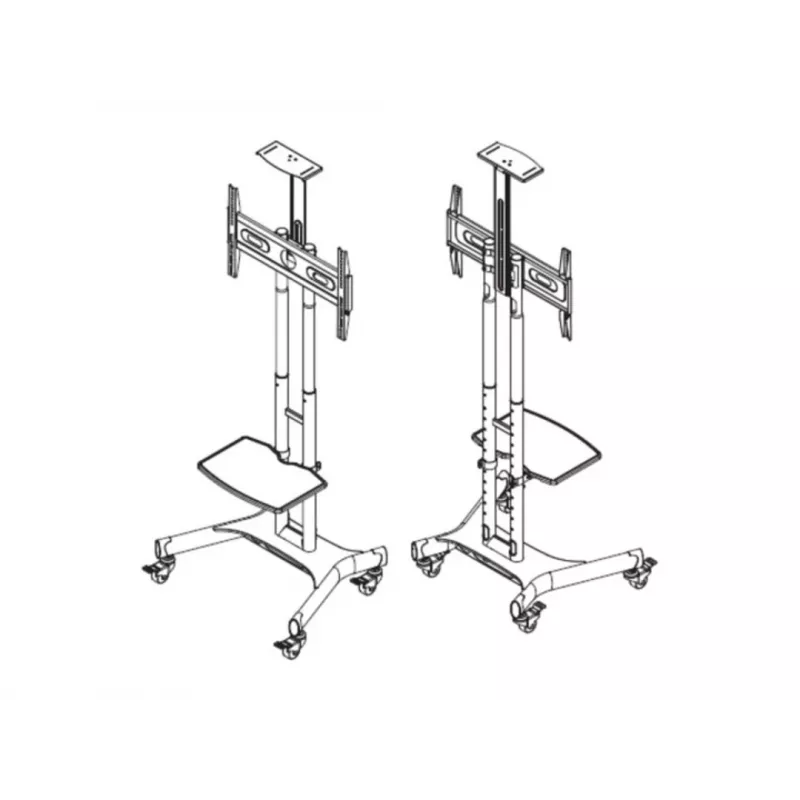 Grindų stovas MULTIBRACKETS Public Floorbase Basic 180 reguliuojamo aukščio 1350–1650 mm