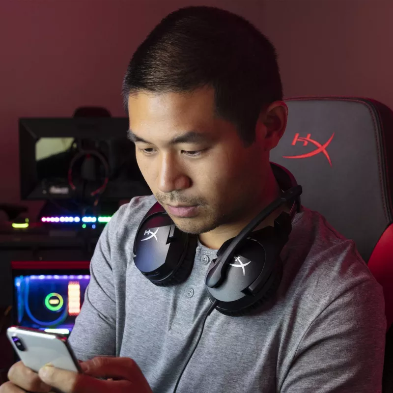 HyperX Cloud Stinger S ausinės laidinės ant galvos žaidimams juodos
