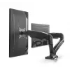 Manhattan Dual Desk Mount for TV & Monitors (Full Motion Spring), For screens 10 inch to 27 inch, C-Clamp or Grommet Assembly,VESA compatibility: 75x75 and 100x100mm -check the dimensions of the four mounting holes on back of screen to ensure it fits,Max 9kg (each),Bracket