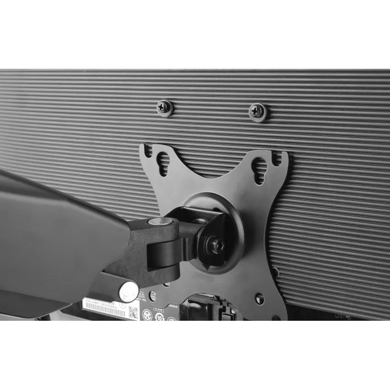 Manhattan Dual Desk Mount for TV & Monitors (Full Motion Spring), For screens 10 inch to 27 inch, C-Clamp or Grommet Assembly,VESA compatibility: 75x75 and 100x100mm -check the dimensions of the four mounting holes on back of screen to ensure it fits,Max 9kg (each),Bracket