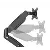 Manhattan Dual Desk Mount for TV & Monitors (Full Motion Spring), For screens 10 inch to 27 inch, C-Clamp or Grommet Assembly,VESA compatibility: 75x75 and 100x100mm -check the dimensions of the four mounting holes on back of screen to ensure it fits,Max 9kg (each),Bracket