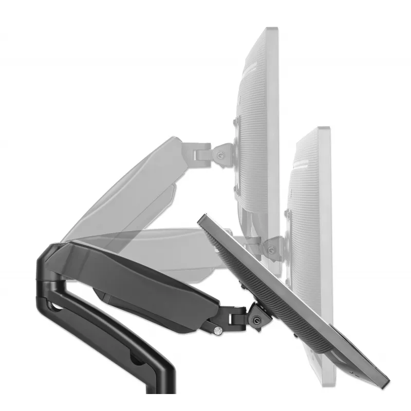 Manhattan Dual Desk Mount for TV & Monitors (Full Motion Spring), For screens 10 inch to 27 inch, C-Clamp or Grommet Assembly,VESA compatibility: 75x75 and 100x100mm -check the dimensions of the four mounting holes on back of screen to ensure it fits,Max 9kg (each),Bracket