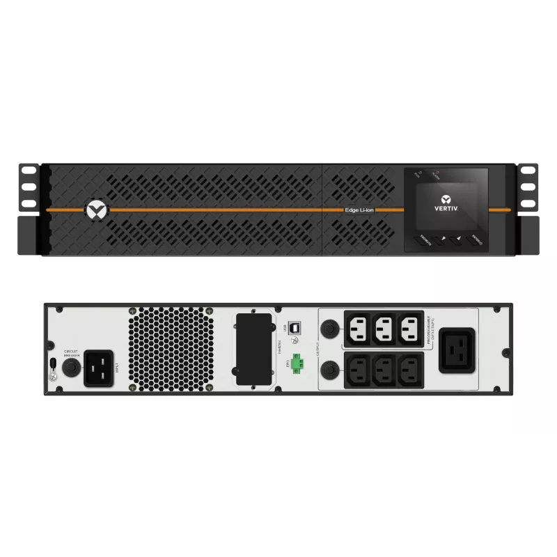 Vertiv EDGELI-2200IRT2U nepertraukiamo maitinimo šaltinis (UPS) Line-Interactive 2,2 kVA 1980 W 6 kintamosios srovės lizdų (-ai)