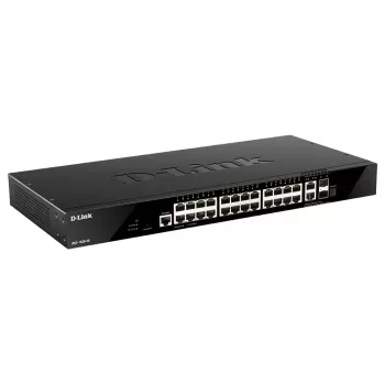 D-Link 28 prievadų gigabitinis krovimu sujungiamas išmanus valdomas komutatorius su 2 x 10GBase-T ir 2 x 10G SFP+