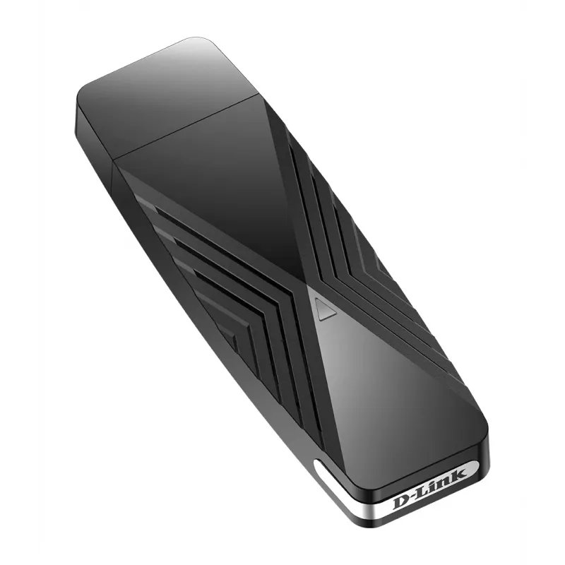 D-Link AX1800 Wi-Fi USB adapteris, belaidis, USB, WLAN, Wi-Fi 6 (802.11ax), 1800 Mbit/s, juodas
