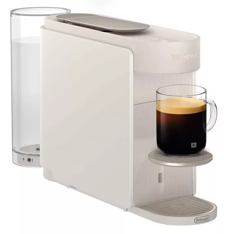 De’Longhi NESPRESSO® Vertuo Pop ENV90.B - Liquorice Juoda, kapsulinis kavos aparatas, kavos kapsulė, balta