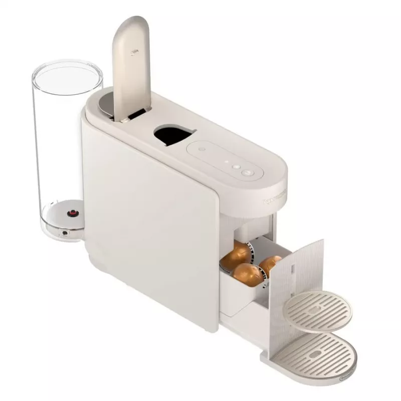 De’Longhi NESPRESSO® Vertuo Pop ENV90.B - Liquorice Juoda, kapsulinis kavos aparatas, kavos kapsulė, balta