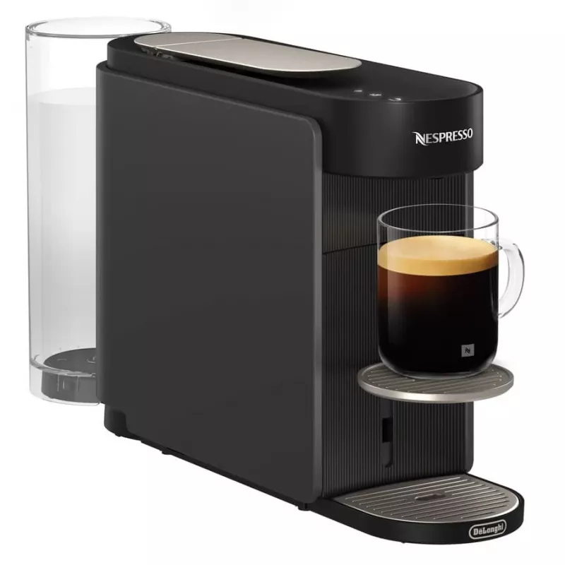 De’Longhi NESPRESSO® Vertuo Pop ENV90.B - Liquorice Juoda, kapsulinis kavos aparatas, kavos kapsulė, pilka