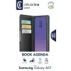 Cellularline Book Agenda 2 - Galaxy A57 knyginis dėklas iš dirbtinės odos su magnetiniu užsegimu, stovo funkcija ir RFID/NFC apsauga bekontaktėms kortelėms.