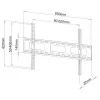 Techly sieninis laikiklis itin ploniems LED LCD televizoriams 40–65 col., 101,6 cm (40 col.), 165,1 cm (65 col.), 100 x 100 mm, 600 x 400 mm, metalinis, juodas