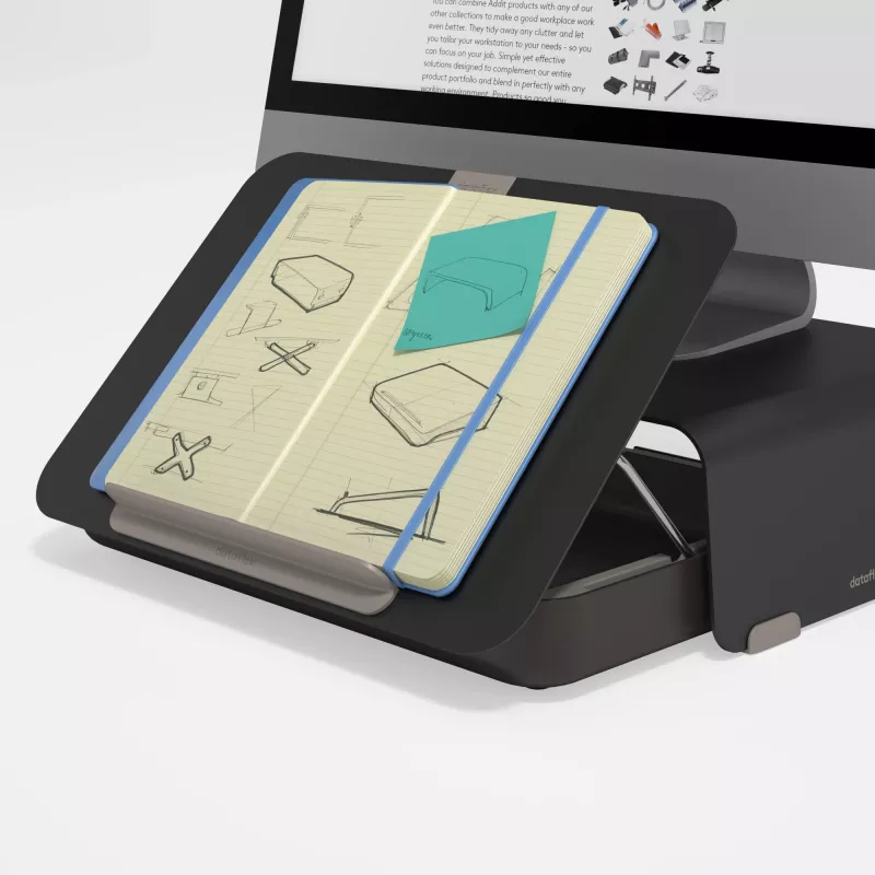 Dataflex Addit Bento® ergonomic toolbox 903, Nešiojamojo kompiuterio stovas, Juoda, 38.1 cm (15 colių), 38.1 cm (15 colių), 38.1 cm (15 colių), 6 kg