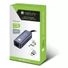 Techly IDATA USB-ETGIGA-AA nešiojo kompiuterio dokas / prievadų atkartotuvis Laidinis USB 3.2 Gen 1 (3.1 Gen 1) Type-A Juoda, Sidabrinė